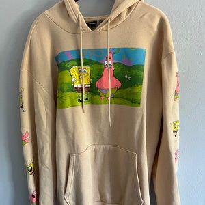 Tan Spongebob Hoodie, Men's XL